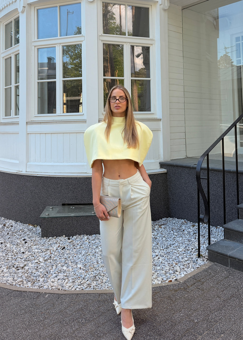 Butter Yellow Sculpt Top